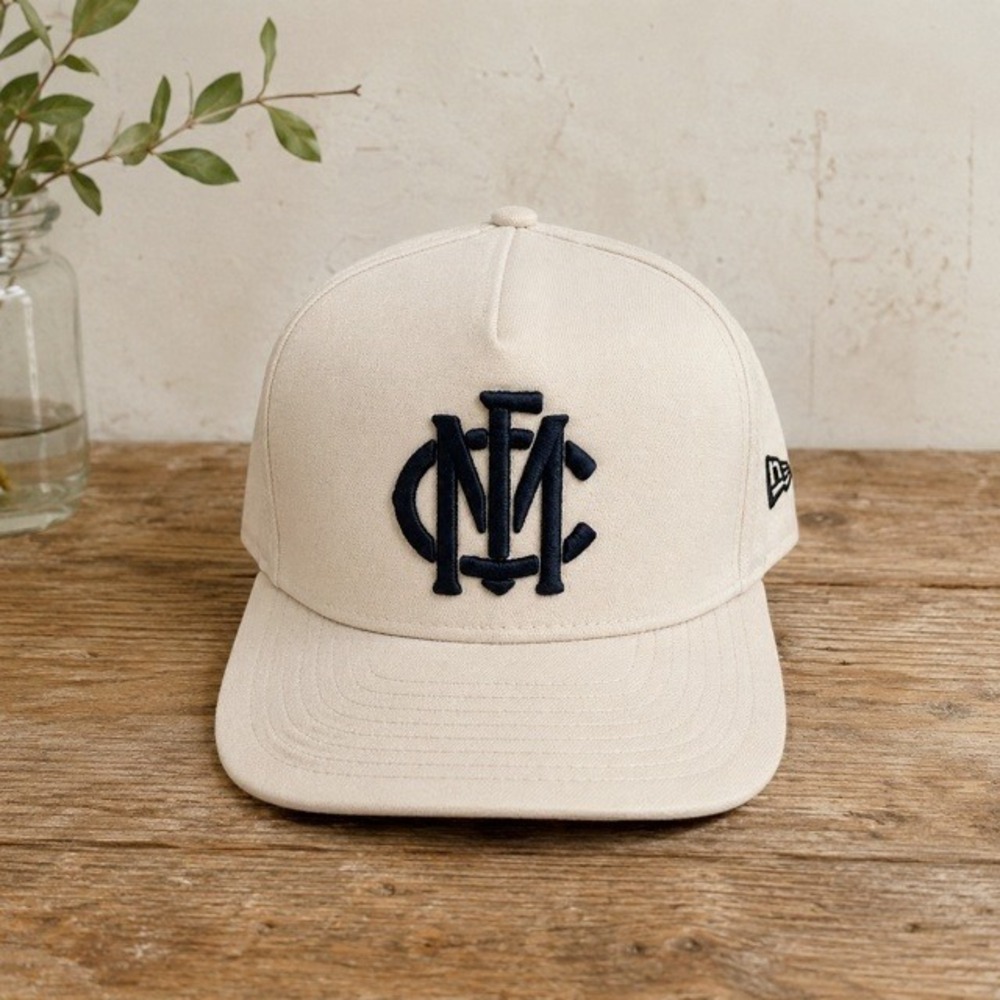 Melbourne Football Club AFL New Era Snapback Cap Cream OS Adjustable Hat